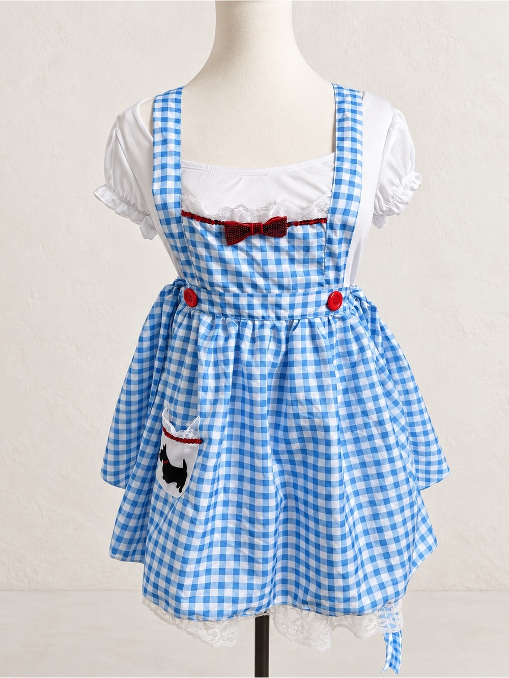 Dorothy Wizard of Oz Blue Gingham Dress Halloween Costume Cosplay M